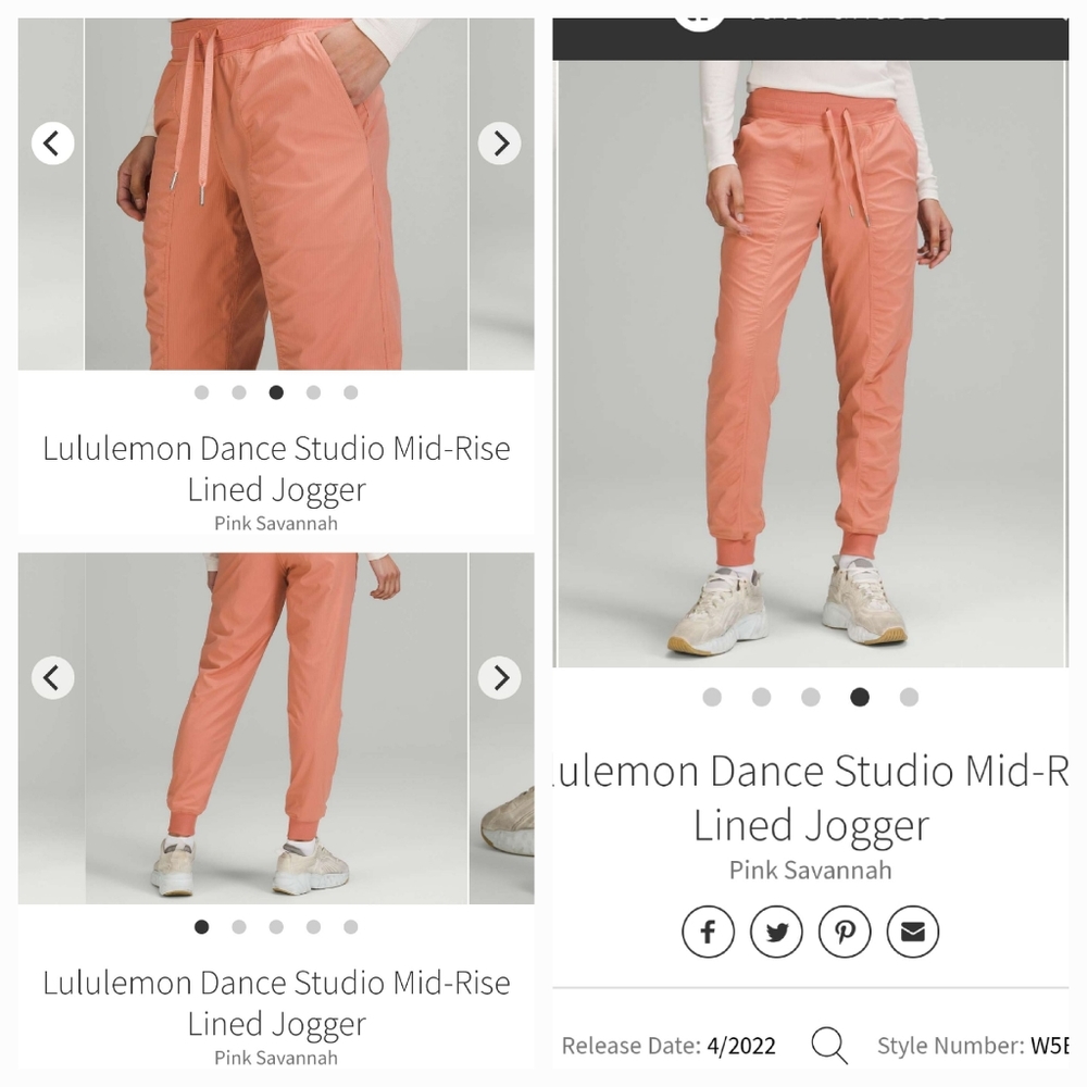 Lululemon lined dance studio joggers size 12
